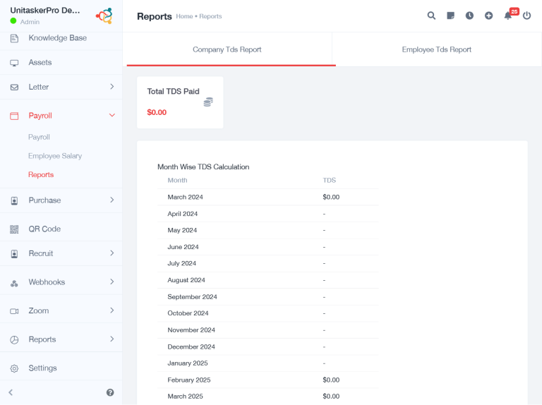 Tax Compliance of UniTaskerPro's Payroll management system